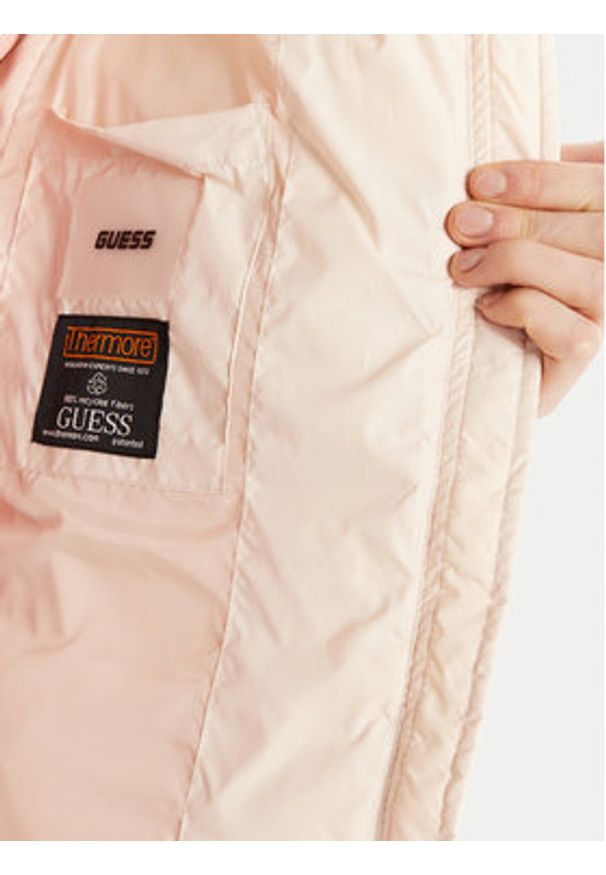 Guess Bezrękawnik V4RL01 WFYE2 Kremowy Regular Fit. Kolor: kremowy. Materiał: syntetyk. Długość rękawa: bez rękawów