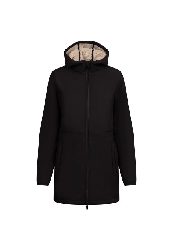 TRESPASS - Kurtka Soft Shell Damska Sine. Kolor: czarny. Sport: turystyka piesza