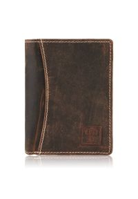 Portfel męski brązowy PAOLO PERUZZI T-13-BR. Kolor: brązowy. Materiał: skóra #1