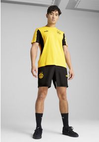 Puma - Męskie szorty Borussia Dortmund ftblARCHIVE PUMA Black Faster Yellow. Kolor: żółty, wielokolorowy, czarny. Wzór: aplikacja