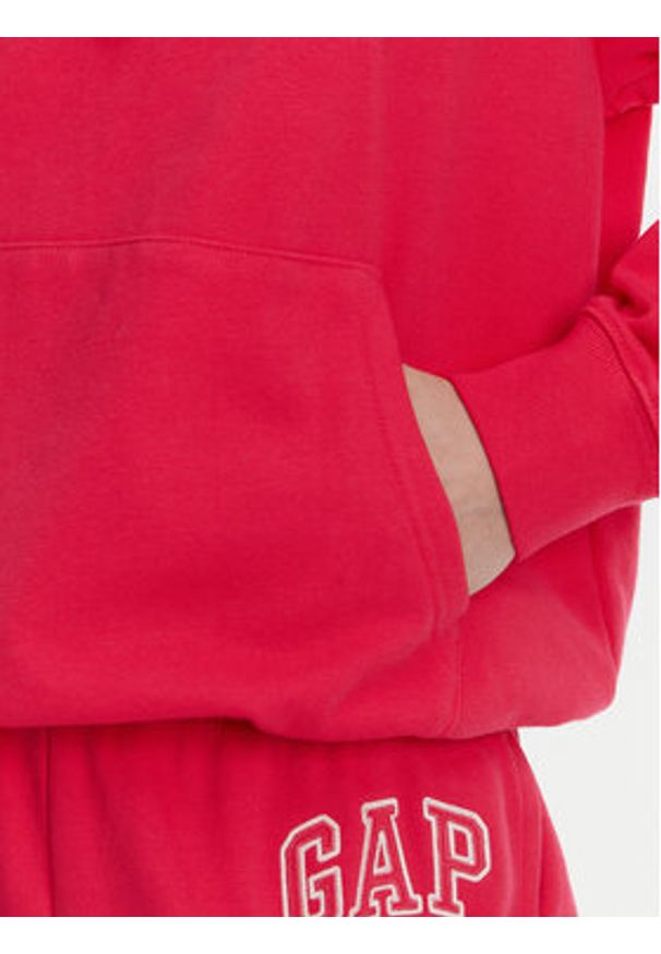 GAP - Gap Bluza 870537-08 Różowy Relaxed Fit. Kolor: różowy. Materiał: bawełna