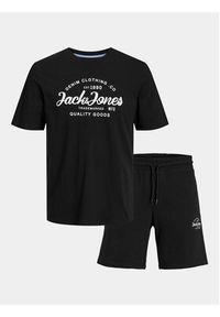 Jack & Jones - Jack&Jones Komplet t-shirt i spodenki Forest 12256951 Czarny Standard Fit. Kolor: czarny. Materiał: syntetyk, bawełna #3