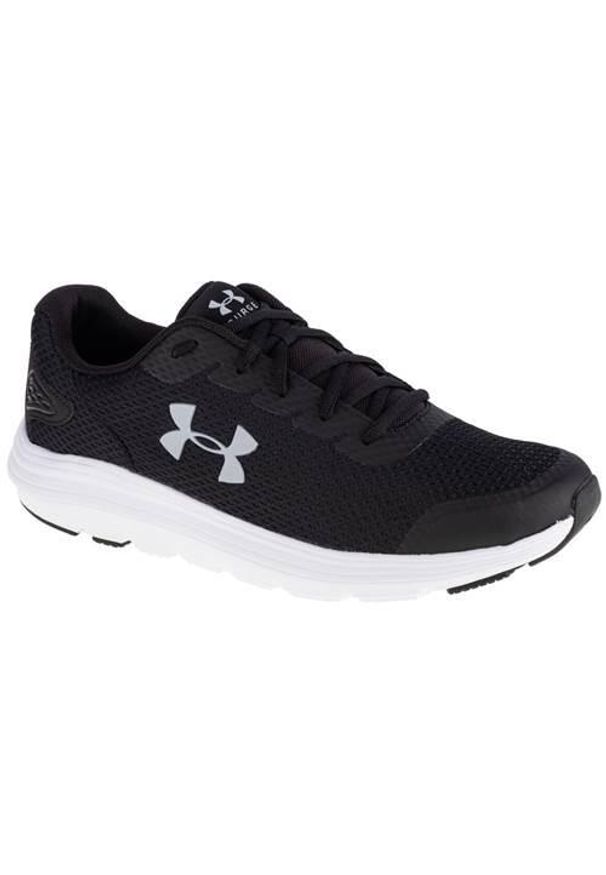 Buty do biegania męskie Under Armour Surge 2. Zapięcie: sznurówki. Kolor: wielokolorowy, czarny, szary. Materiał: materiał, syntetyk, tkanina. Szerokość cholewki: normalna