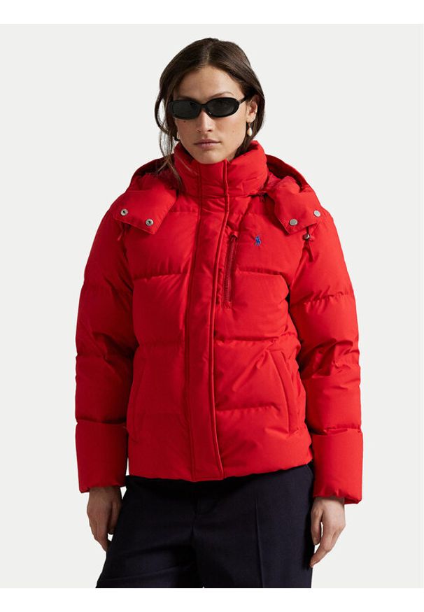 Polo Ralph Lauren Kurtka puchowa 211971190002 Czerwony Relaxed Fit. Typ kołnierza: polo. Kolor: czerwony. Materiał: syntetyk