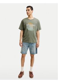 Jack & Jones T-Shirt Gradient Print 12288094 Szary Regular Fit. Kolor: szary. Materiał: bawełna. Wzór: nadruk, gradientowy #4