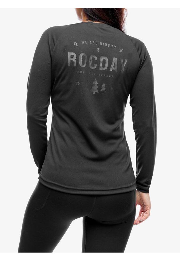 ROCDAY - Koszulka rowerowa MTB damska Rocday Jersey Patrol Lady. Kolor: czarny. Materiał: jersey