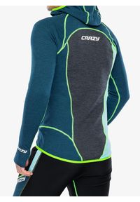 CRAZY - Bluza rozpinana męska Crazy Pull Resolution. Kolor: zielony. Sezon: zima. Sport: narciarstwo