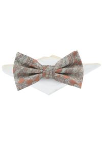 Męska Mucha w Komplecie z Poszetką - Chattier - Blada Pomarańcza. Styl: sportowy, elegancki #1
