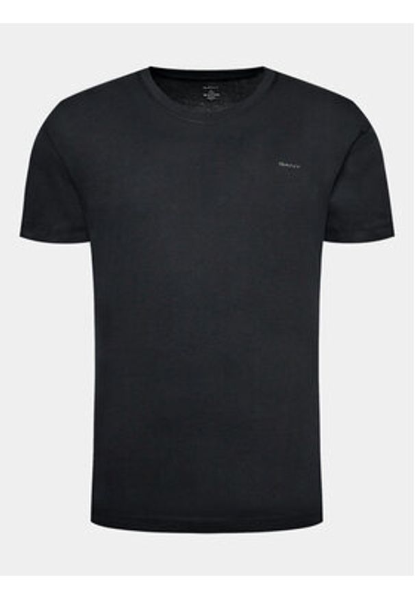 GANT - Gant Komplet 2 t-shirtów C-Neck 2 Pack 900002008 Czarny Regular Fit. Kolor: czarny. Materiał: bawełna