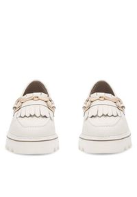 Badura Loafersy NECTOR-06W1-016 Biały. Kolor: biały. Materiał: skóra