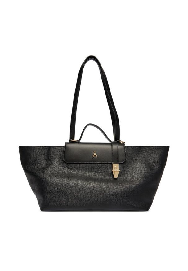 Patrizia Pepe Torebka 8B0289/L178-K103 Czarny. Kolor: czarny. Materiał: skórzane