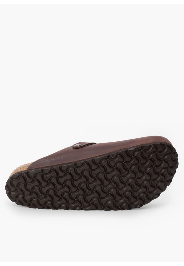 Birkenstock - Klapki męskie BIRKENSTOCK BOSTON SFB LEOI HABANA. Okazja: na co dzień, do pracy, na spacer. Kolor: brązowy. Styl: casual