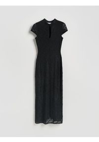 Reserved - Koronkowa sukienka maxi - czarny. Kolor: czarny. Materiał: koronka. Długość: maxi #1