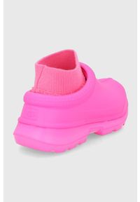Ugg - UGG kalosze Tasman X damskie kolor fioletowy. Nosek buta: okrągły. Kolor: fioletowy. Materiał: wełna, materiał, guma, włókno. Wzór: gładki. Obcas: na platformie #4