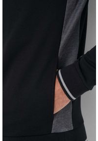 BOSS bluza męska kolor czarny z aplikacją. Okazja: na co dzień. Kolor: czarny. Materiał: materiał. Wzór: aplikacja. Styl: casual #3