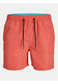 Jack & Jones - Jack&Jones Szorty kąpielowe Jpstfiji 12225961 Koralowy Regular Fit. Kolor: pomarańczowy. Materiał: syntetyk #4