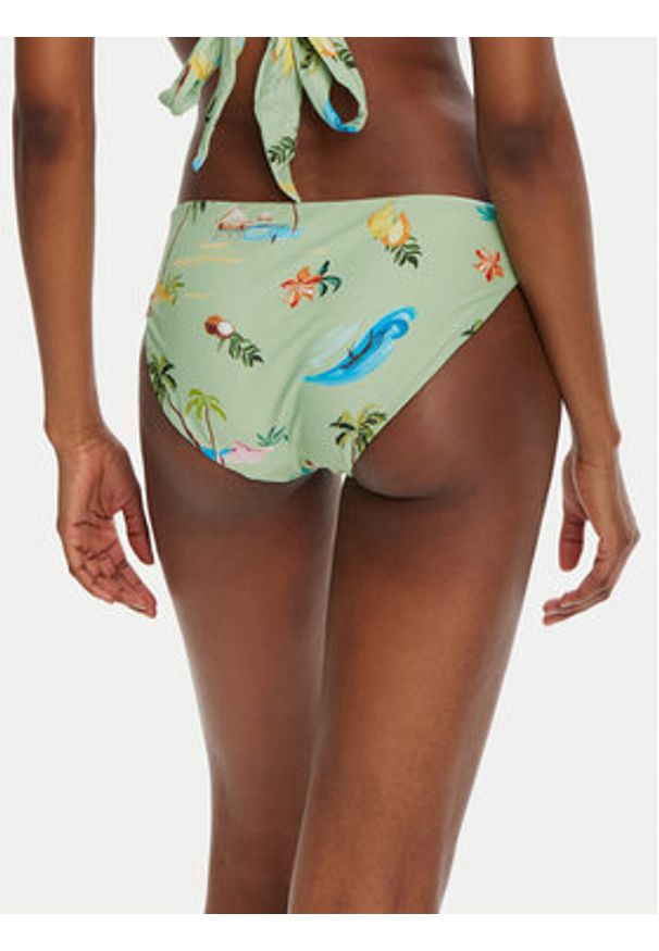 Seafolly Dół od bikini Isla Palm 40426-216 Zielony. Kolor: zielony. Materiał: syntetyk