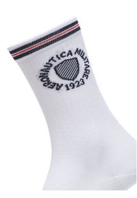 Aeronautica Militare Skarpety wysokie unisex 251CZ015DL561 Biały. Kolor: biały. Materiał: bawełna, materiał