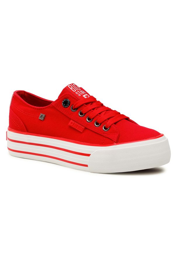 BIG STAR SHOES - Tenisówki Big Star Shoes HH274053 Red. Kolor: czerwony. Materiał: materiał