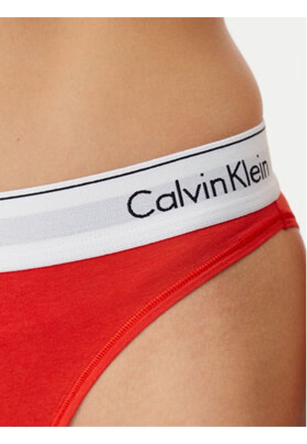 Calvin Klein Underwear Figi klasyczne z wysokim stanem LV00QF8319 Czerwony. Stan: podwyższony. Kolor: czerwony. Materiał: bawełna