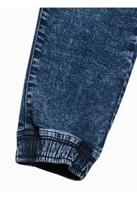 Ombre Clothing - Spodnie męskie jeansowe joggery - niebieskie V1 P1027 - M. Kolor: niebieski. Materiał: jeans. Styl: klasyczny #3