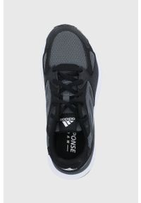 Adidas - adidas Buty Response Run kolor czarny. Nosek buta: okrągły. Zapięcie: sznurówki. Kolor: czarny. Materiał: guma. Model: Adidas Cloudfoam. Sport: bieganie