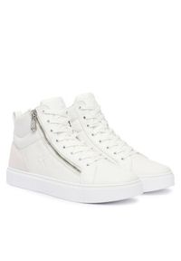 Calvin Klein Sneakersy Classic Cup Mid Laceup Zip Lth YM0YM01428 Biały. Kolor: biały. Materiał: skóra #3
