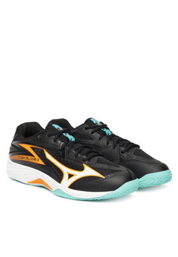 Mizuno Buty halowe Thunder Blade Z V1GA2370 Czarny. Kolor: czarny. Materiał: skóra