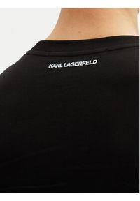 Karl Lagerfeld - KARL LAGERFELD T-Shirt 755061 552241 Czarny Regular Fit. Typ kołnierza: dekolt w karo. Kolor: czarny. Materiał: bawełna #5