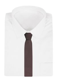 Krawat Męski - Angelo di Monti - Czekoladowy Brąz, Faktura Tkaniny. Kolor: brązowy, beżowy, wielokolorowy. Materiał: tkanina. Styl: elegancki, wizytowy
