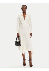 Elisabetta Franchi Sukienka koktajlowa AB-863-52E2-V590 Écru Regular Fit. Materiał: wiskoza. Styl: wizytowy #3