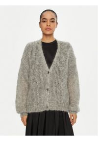 Weekend Max Mara Kardigan Pontiac 2515341031 Szary Oversize. Kolor: szary. Materiał: wełna #1