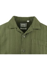 Letnia Koszula Weekendowa z Lnem - Brave Soul - Khaki. Okazja: na co dzień. Kolor: brązowy. Materiał: len, bawełna. Sezon: lato. Styl: casual #2