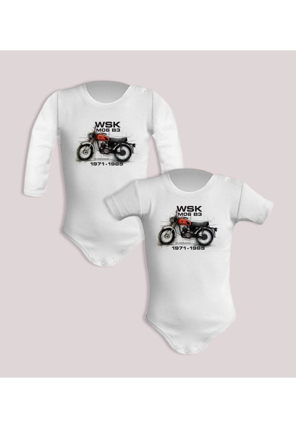 nikiniki - WSK — body (Rozmiar: 12M; Długość rękawa: długi; Rodzaj nadruku: WSK). Materiał: lakier, bawełna. Wzór: nadruk