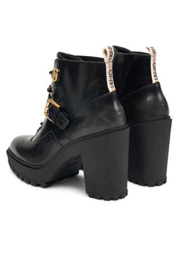 Liu Jo Trzewiki SF5071 PX112 Czarny. Kolor: czarny. Materiał: lakier, skóra