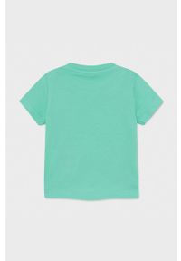 Mayoral - T-shirt dziecięcy. Okazja: na co dzień. Kolor: turkusowy. Materiał: bawełna, dzianina. Wzór: nadruk. Styl: casual #2