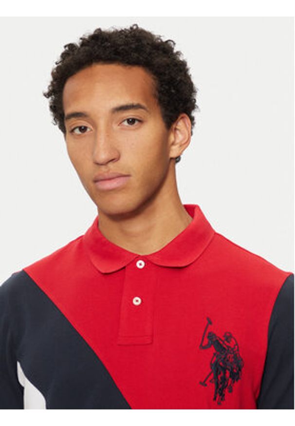 U.S. Polo Assn. Polo MUP3628 Kolorowy Regular Fit. Typ kołnierza: polo. Materiał: bawełna. Wzór: kolorowy