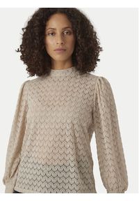 Vero Moda Bluzka Becca 10302894 Beżowy Regular Fit. Kolor: beżowy. Materiał: syntetyk #3