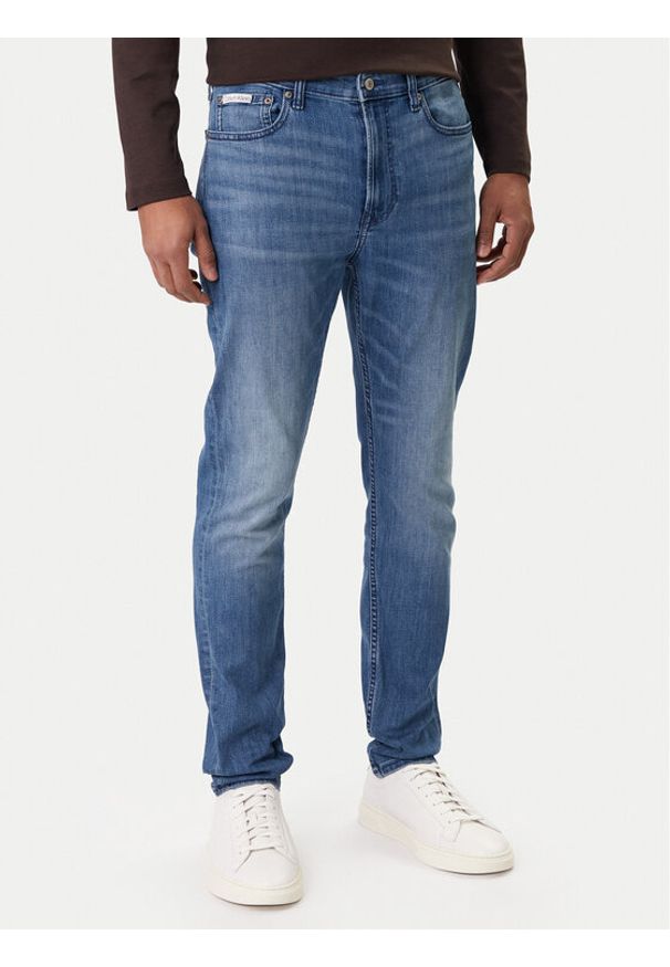 Calvin Klein Jeans Jeansy LV04RE781G Niebieski Slim Fit. Kolor: niebieski