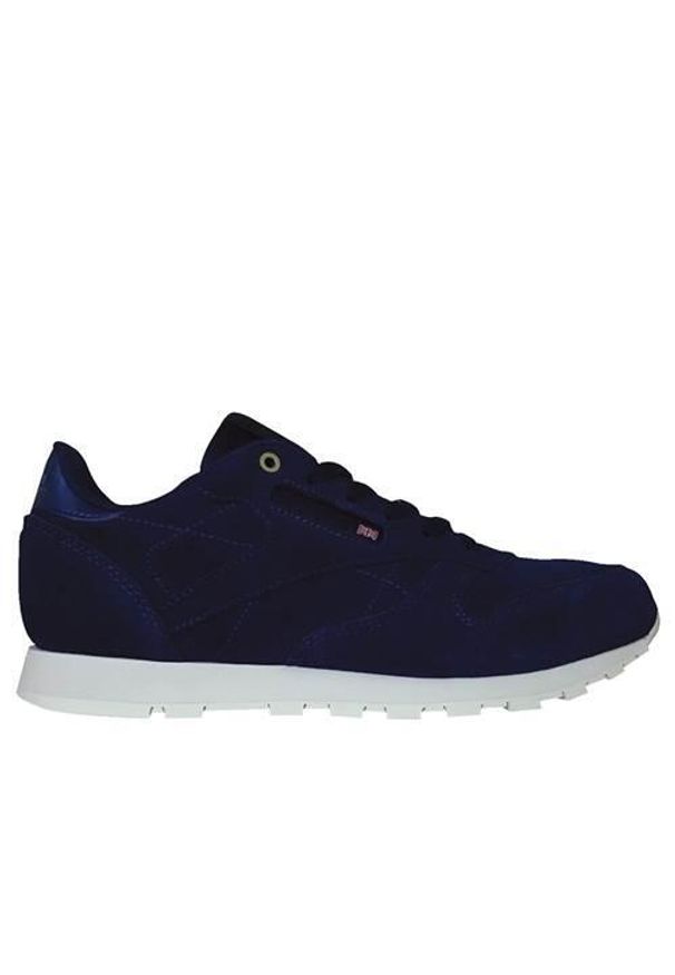 Buty do chodzenia dla dzieci Reebok CL Leather Mcc. Zapięcie: sznurówki. Kolor: wielokolorowy, niebieski. Materiał: materiał, skóra, syntetyk. Szerokość cholewki: normalna. Sport: turystyka piesza