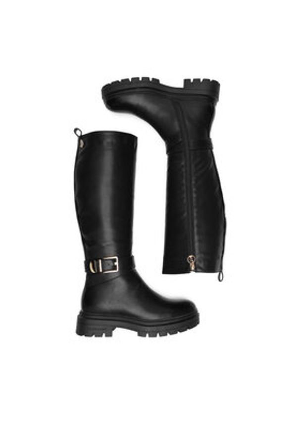 U.S. Polo Assn. Kozaki ALICJA001W/DY1 Czarny. Kolor: czarny. Materiał: materiał