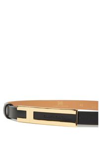 Elisabetta Franchi Pasek Damski CT-76S-56E2-V150 Czarny. Kolor: czarny. Materiał: skóra
