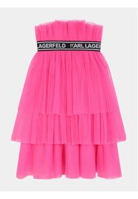 Karl Lagerfeld Kids Spódnica Z30093 D Różowy Regular Fit. Kolor: różowy. Materiał: syntetyk #2