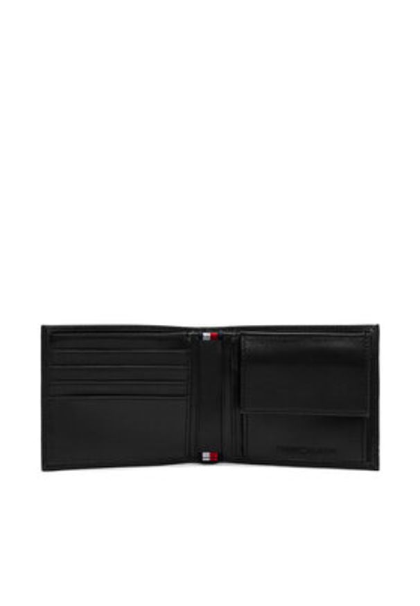 TOMMY HILFIGER - Tommy Hilfiger Duży Portfel Męski Th Business Cc And Coin AM0AM13259 Czarny. Kolor: czarny. Materiał: skóra