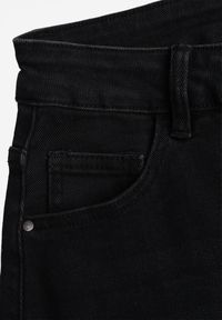 Renee - Czarne Jeansy Barrel Fit High Waist z Bawełną Rolimia. Okazja: na co dzień. Stan: podwyższony. Kolor: czarny. Styl: casual #7