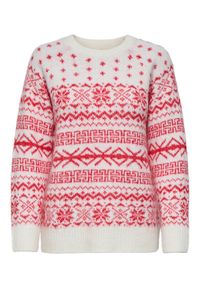 only - ONLY Sweter Xmas Nordic 15354824 Czerwony Regular Fit. Kolor: czerwony. Materiał: syntetyk