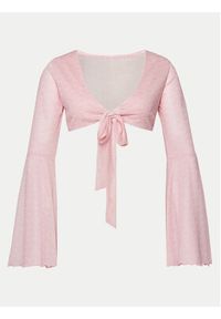 Juicy Couture Bluzka JCWCT23326 Różowy Slim Fit. Kolor: różowy. Materiał: syntetyk #5