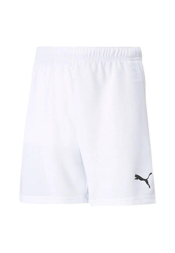 Spodenki piłkarskie dziecięce Puma teamRISE Short Jr. Kolor: czarny, biały, wielokolorowy. Materiał: poliester. Styl: sportowy