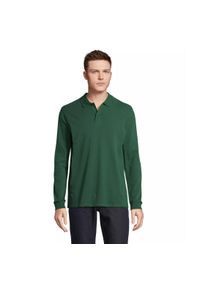 SOL'S - Koszulka polo z długim rękawem Sol's Planet. Typ kołnierza: polo. Kolor: zielony. Długość rękawa: długi rękaw. Długość: długie #1