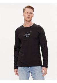 Calvin Klein Longsleeve Line Logo K10K112483 Czarny Regular Fit. Kolor: czarny. Materiał: bawełna. Długość rękawa: długi rękaw #1